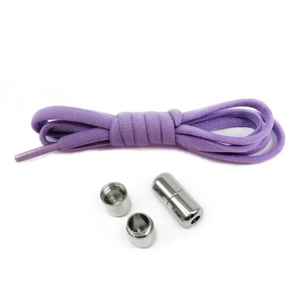 Halbkreisförmige Schnürsenkel ohne Binden mit Metallverschluss, elastische Sneaker-Schnürsenkel, verstellbar, Einheitsgröße, Schuhzubehör