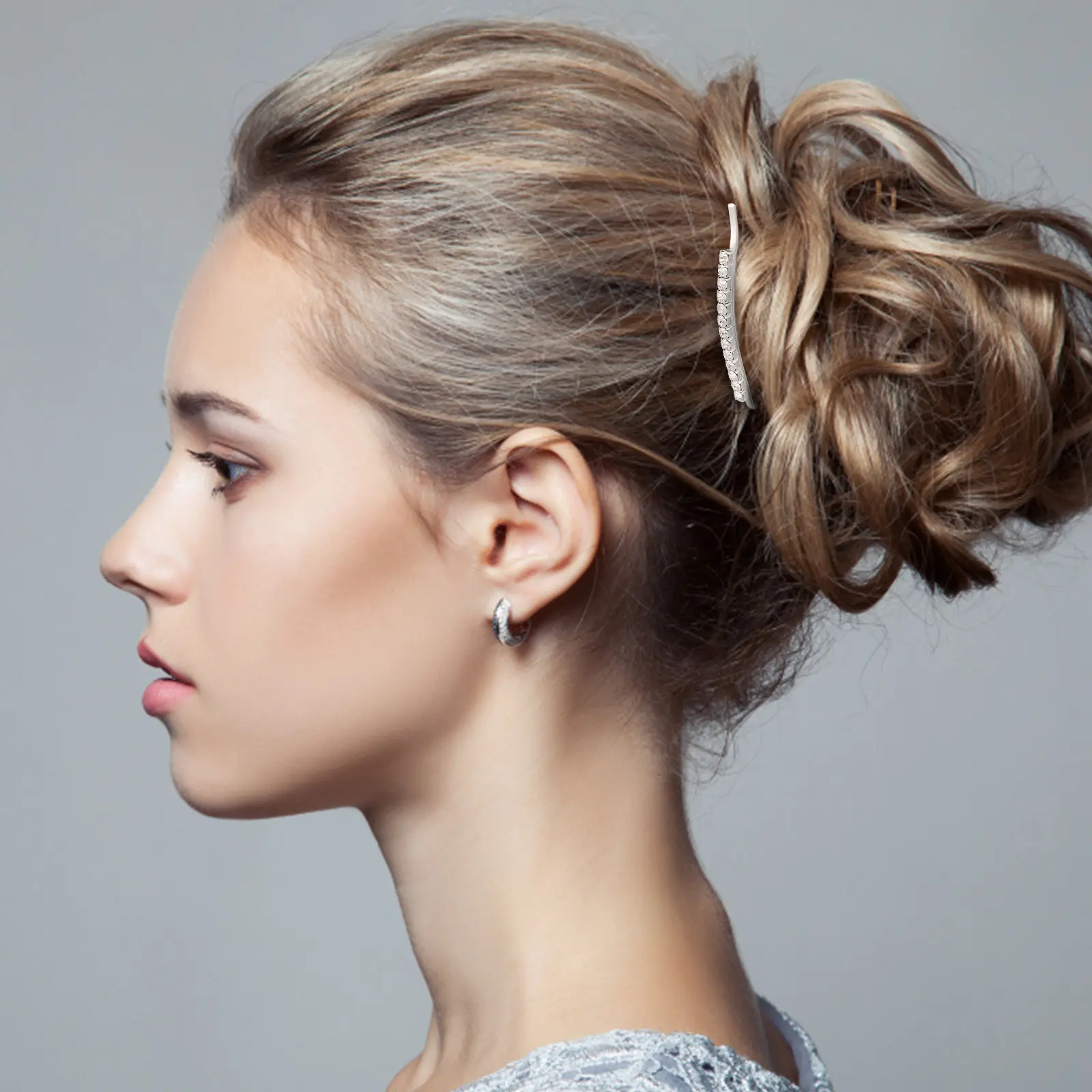 12pcs Rhinestone Bobby Pins for Thick Curly Hair – Elegant Hair Clips for Weddings, Parties & Daily Styling