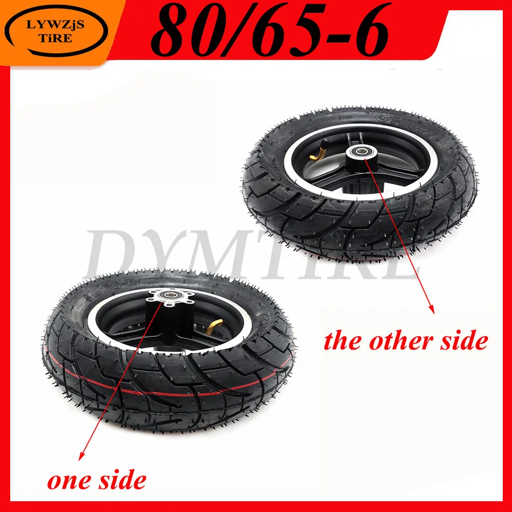 

High Quality 80/65-6 Pneumatic Tire 10x3.0 Inner Outer Tyre with Alloy Hub for Electric Scooter Accessories