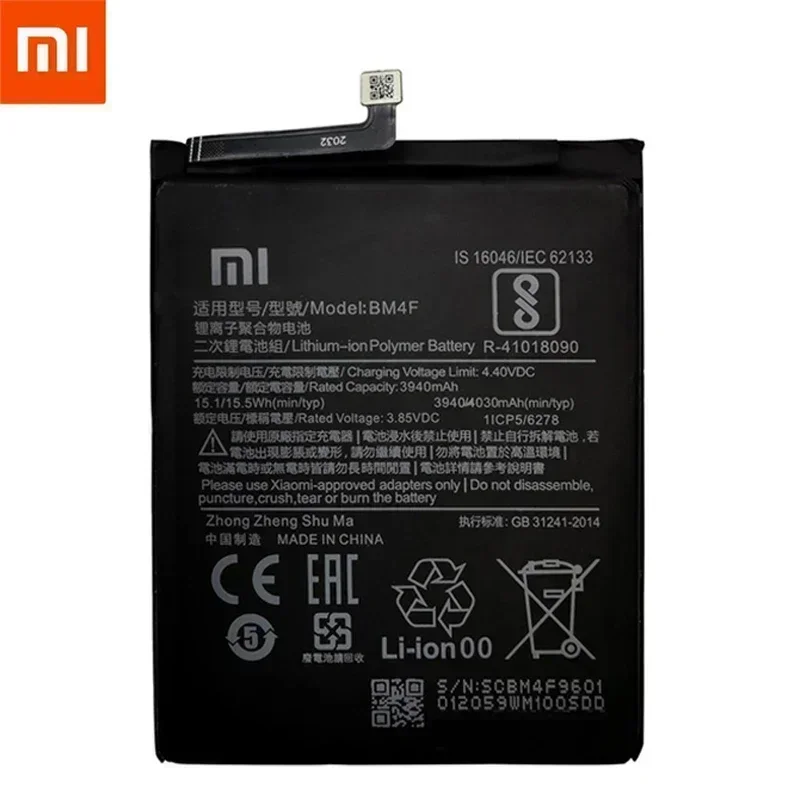 100% Original High Quality XIAO MI Phone BM4F 4030mAh Battery For Xiaomi Mi A3 CC9 CC9e Mi9 Lite Replacement Batteries Bateria