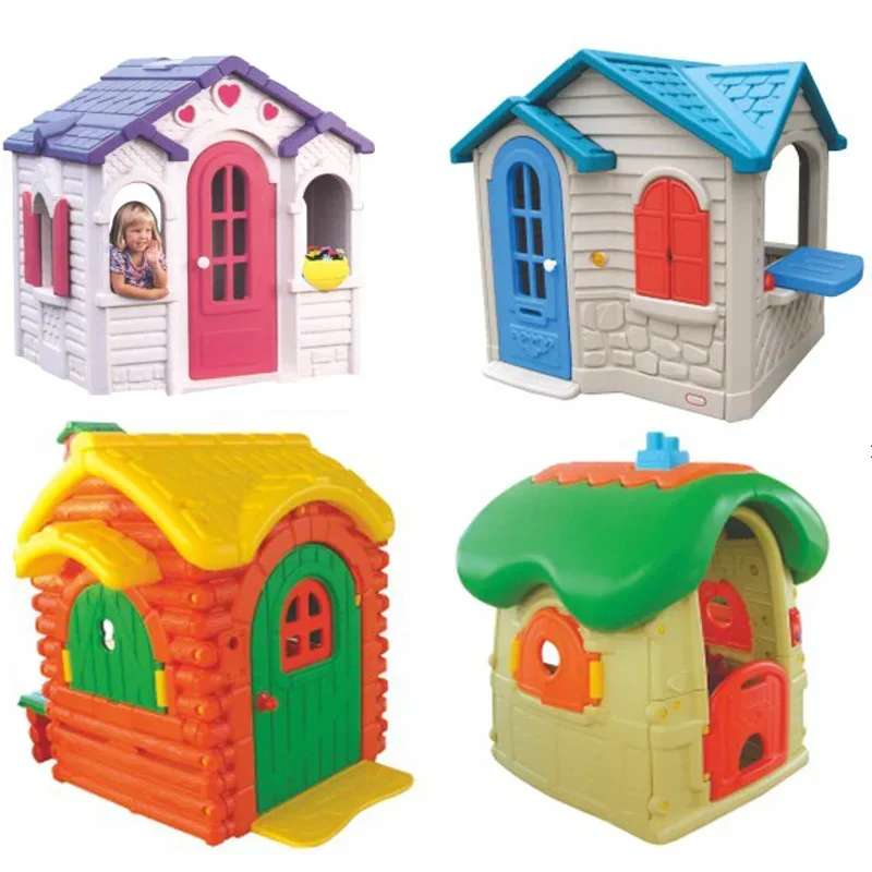 Plastic playhouse, mushroom house, doll house, children's playground, dollhouse, forest wooden house, slide, tree house