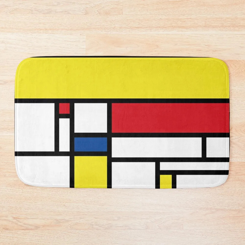 

Mondrian Minimalist Avant-Garde De Stijl Modern Art Abstract Bath Mat Bathroom Utensils Floors For Bathroom Mat