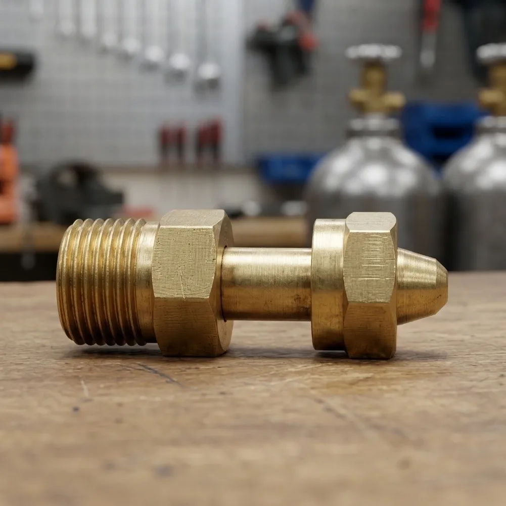 Cylinder Valve Connectors in Strong Brass Material Designed Specifically for Efficient Use with Acetylene Regulators