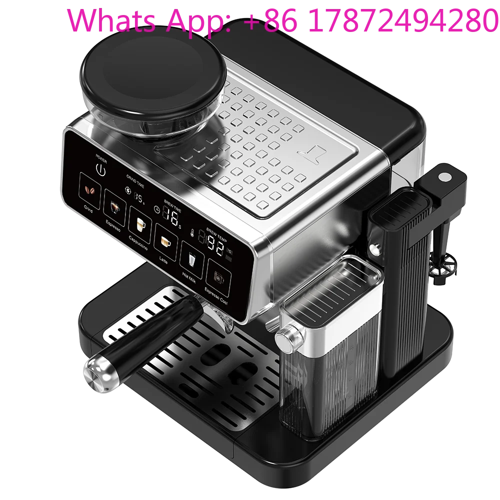20 Bar Beans to Cup Grinder Smart Cool Temperature Milk Coffee Maker Cold Brew Americano Cappuccino Latte Espresso Machine