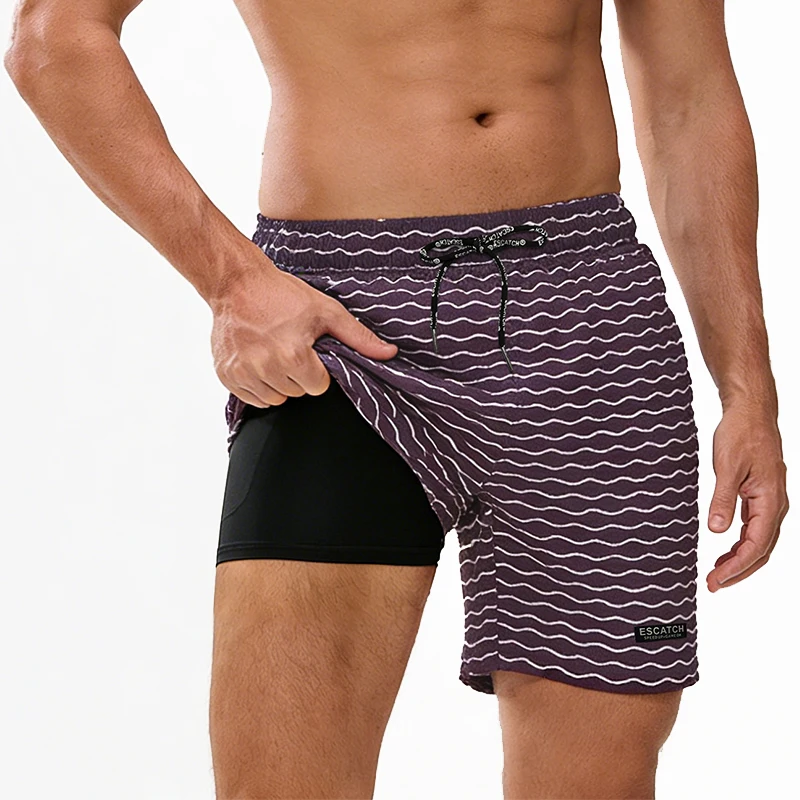 2026 Neuer Stil Herren-Badeshorts - Fitness, Surfen, Strandshorts - Verstellbare Taille Passende Herren-Badehose – Detail 7
