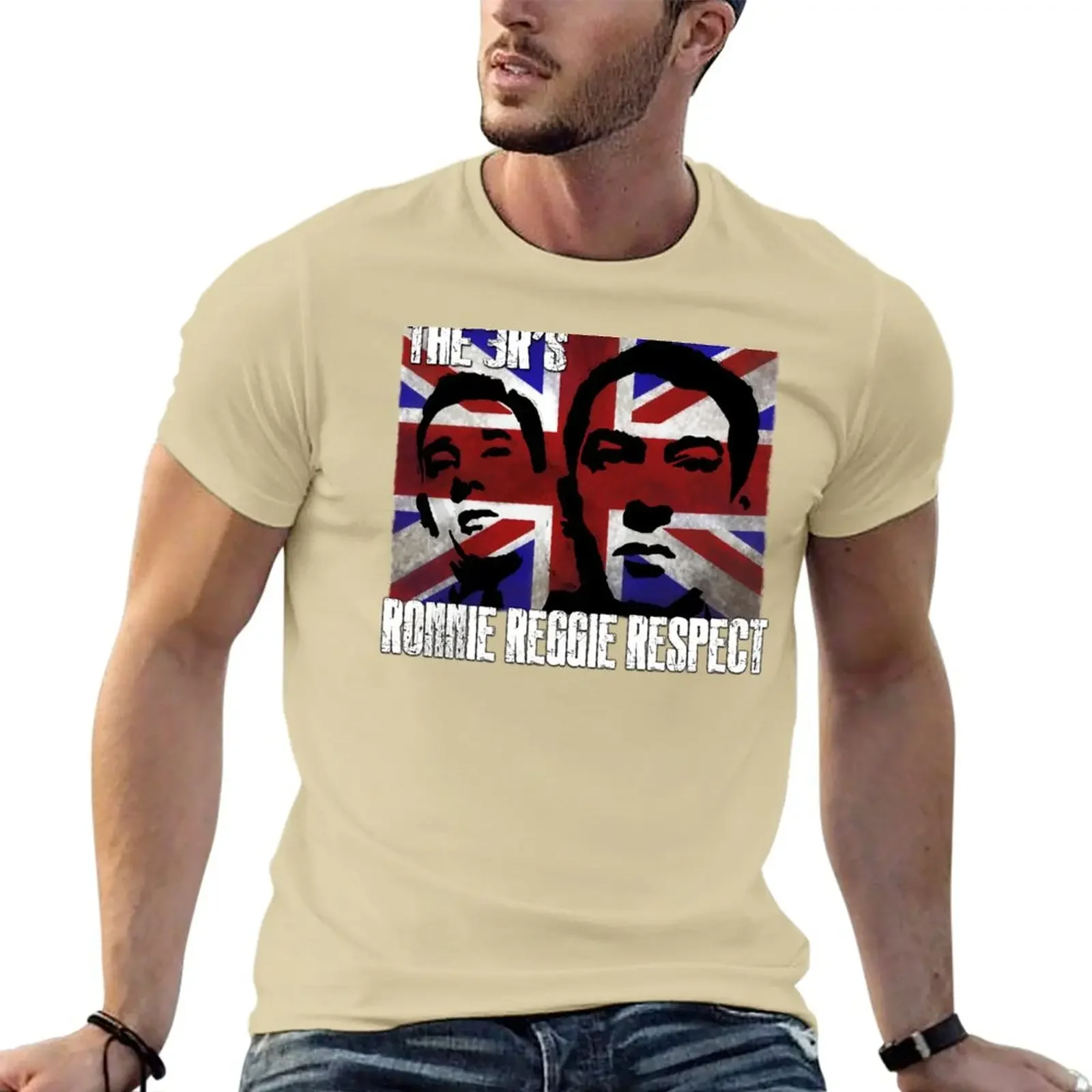 2024  T-Shirt vintage clothes heavyweights funnys mens t shirts Kray Twins Union Jack T shirts  men clothing New Arrival