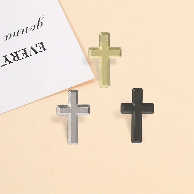 Klassischer, schlichter Metallkreuz-Abzeichen-Anstecker mit religiösem Motiv, Emaille, spiritueller Anstecker für Anzug, Revers, Rucksack, Dekoration, Geschenk – Detail 7