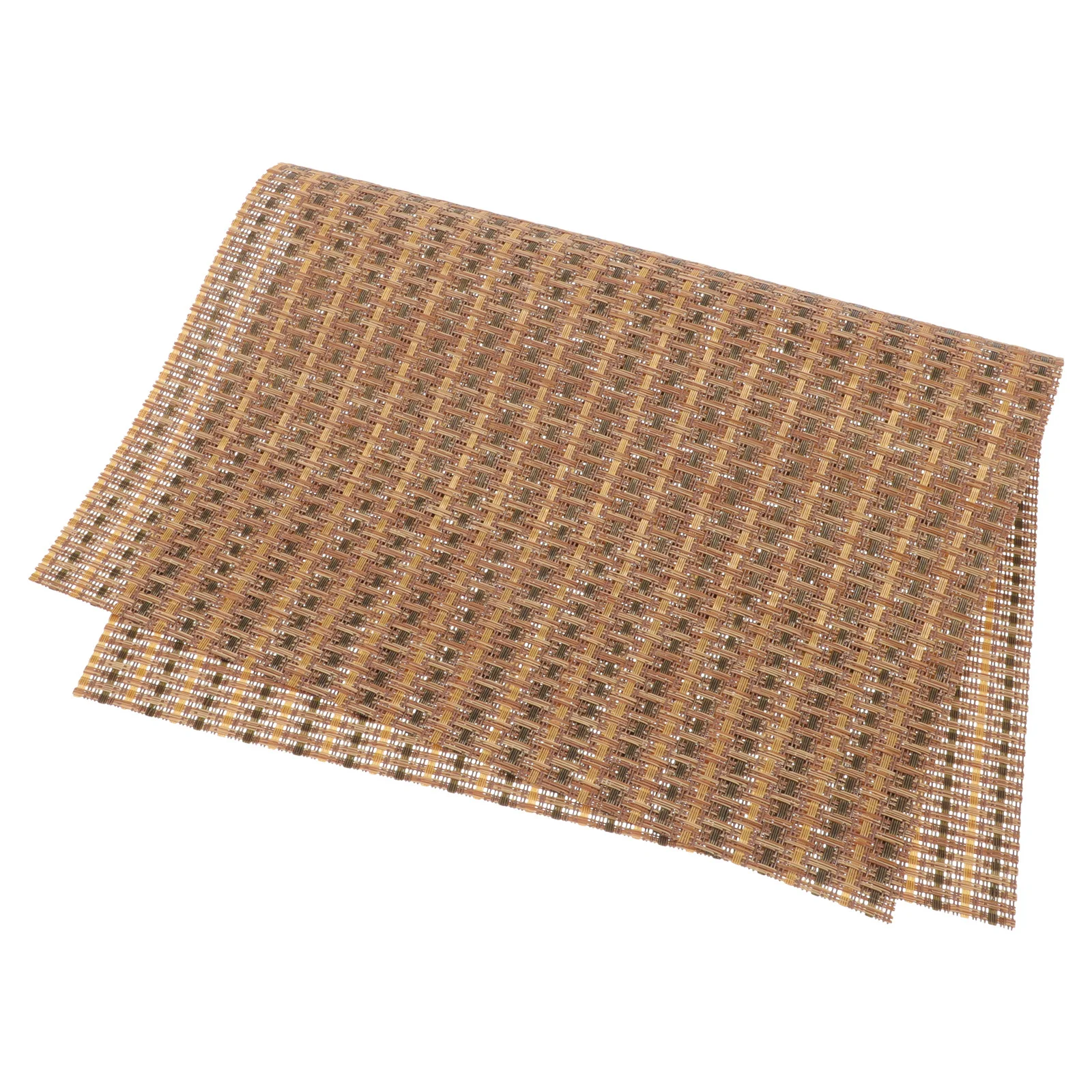 

Rustic Woven Placemats Pack 4 Rectangular Farmhouse Table Mats Heat Insulation for Dining Table Decor Use Tea Set Mat