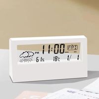 Creative Weather Display Electronic Alarm CLock Desktop Thermo-Hygrometer Clock Digital Home Decorations For Living Room