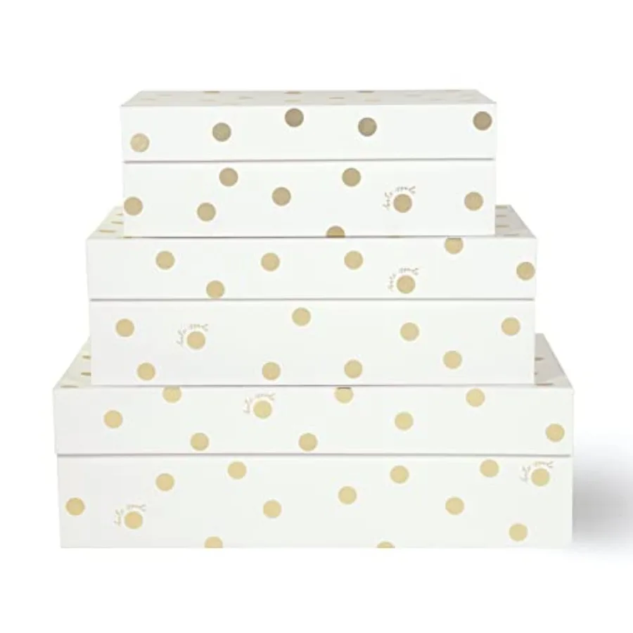 

Decorative Storage Boxes with Lids 3 Pack Sturdy Organizer Storage Bins Includes Small Medium Large Pink Nesting Boxes with Mag
