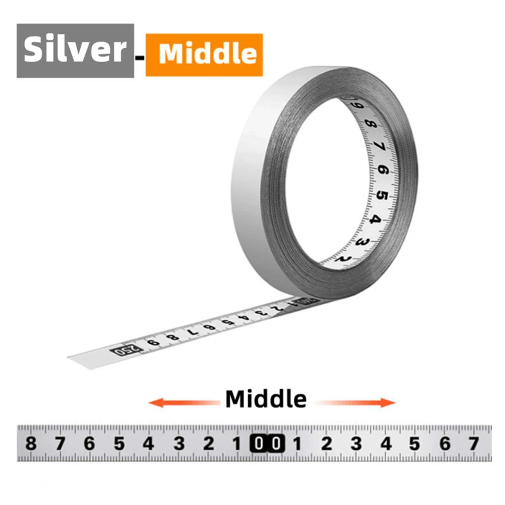 Clear Scale Tape Measure Metal M Metric Self Ruler Tape Measure Silver Metric Metal Tape For Woodworking Track Measure