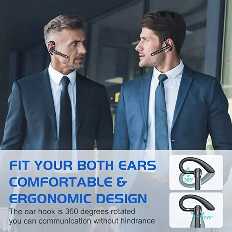 New Business Headphones Hanging Ear Wireless 5.1 Bluetooth Headset ENC Call Noise Reduction HiFi for Android IOS