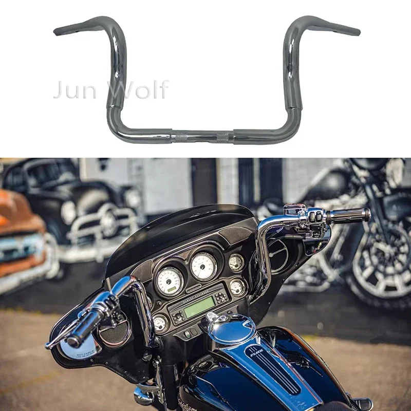 

Motorcycle Ape Hanger Handlebars 1.5 inch for Harley Davidson Street Glide Large Glide 2007-2023