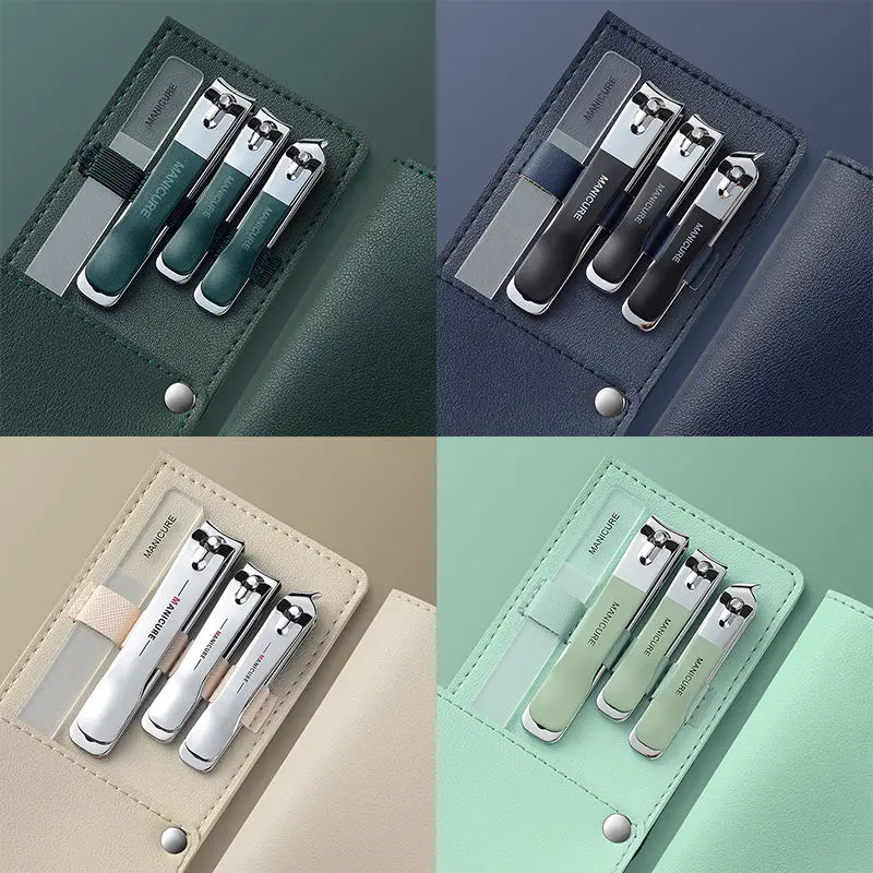 Ensemble de coupe-ongles Portable 4 pièces, vente en gros, kit professionnel de pédicure en acier inoxydable, ensemble complet de manucure de beauté