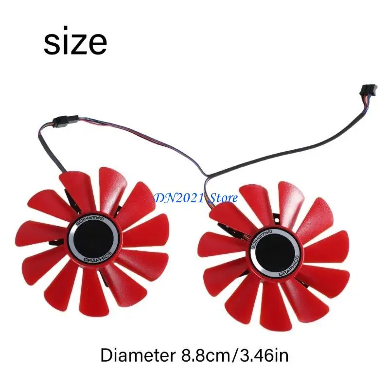 F3KE 2PCS Quiet Cooling Fan High Efficiency PWM Fan With LED Lighting Enhances Gaming