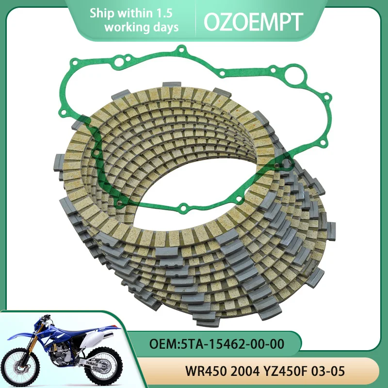 

Набор дисков сцепления мотоцикла OZOEMPT и прокладка крышки для WR450 2004 YZ450F 03-05
