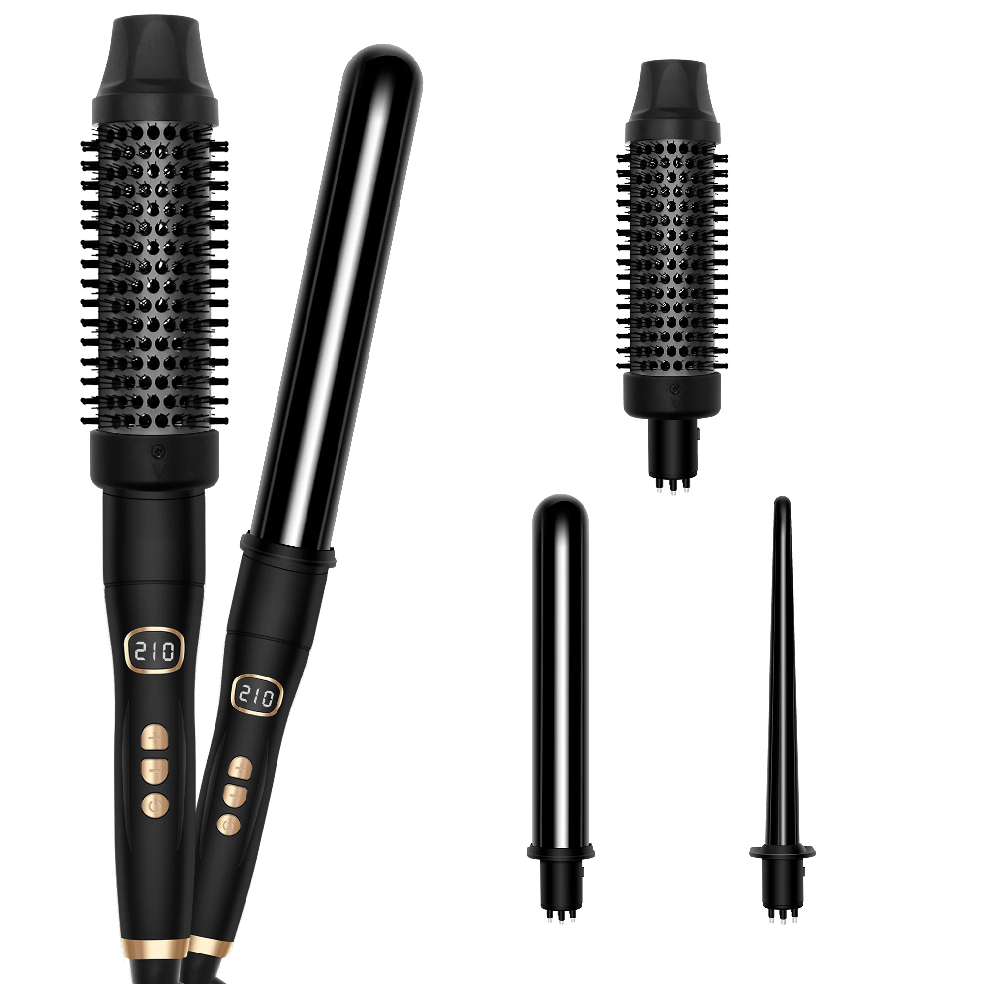 

3 in 1 Curling Iron Barrel Hair Crimper Iron Curling Wand Hair with Fast Heating Up Crimper Wand Curler for All Hair Types