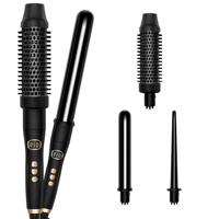 3 in 1 Curling Iron Barrel Hair Crimper Iron Curling Wand Hair with Fast Heating Up Crimper Wand Curler for All Hair Types