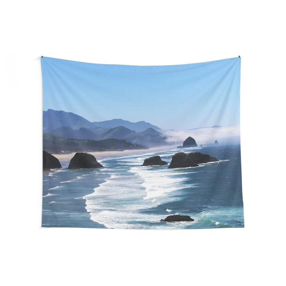 Rising Tides at Cannon Beach, Oregon Tapestry Carpet On The Wall Outdoor Decoration Tapestry