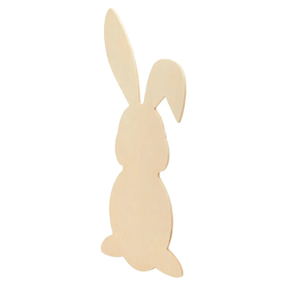 

Wooden Rabbit Pendant Blank Shape Hanging Board DIY Craft Lightweight Smooth Surface Edge Burr Free Perfect for Easter