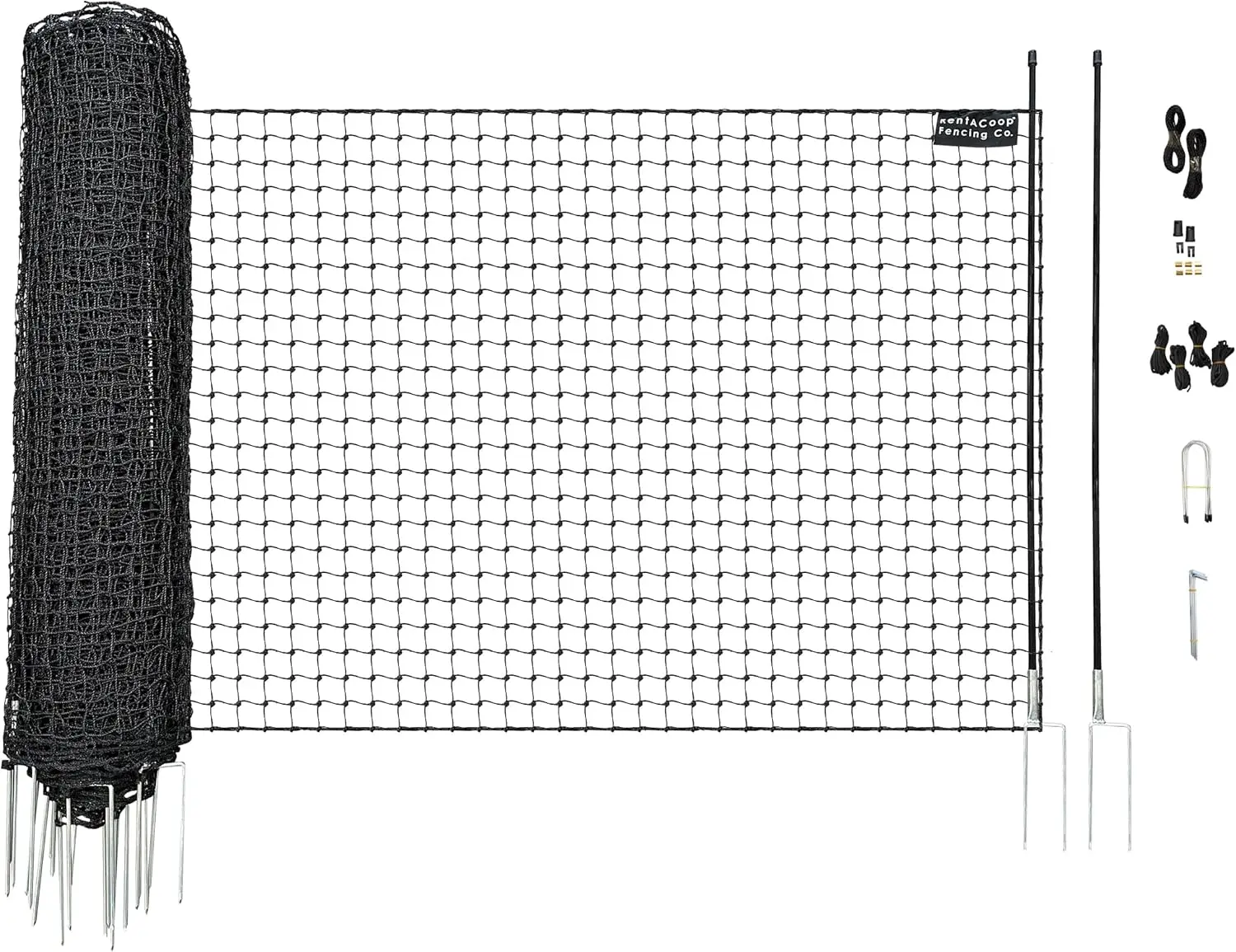 48" x100' Black Boundary Fence for Chickens and Animals, Non-Electric Durable Barrier