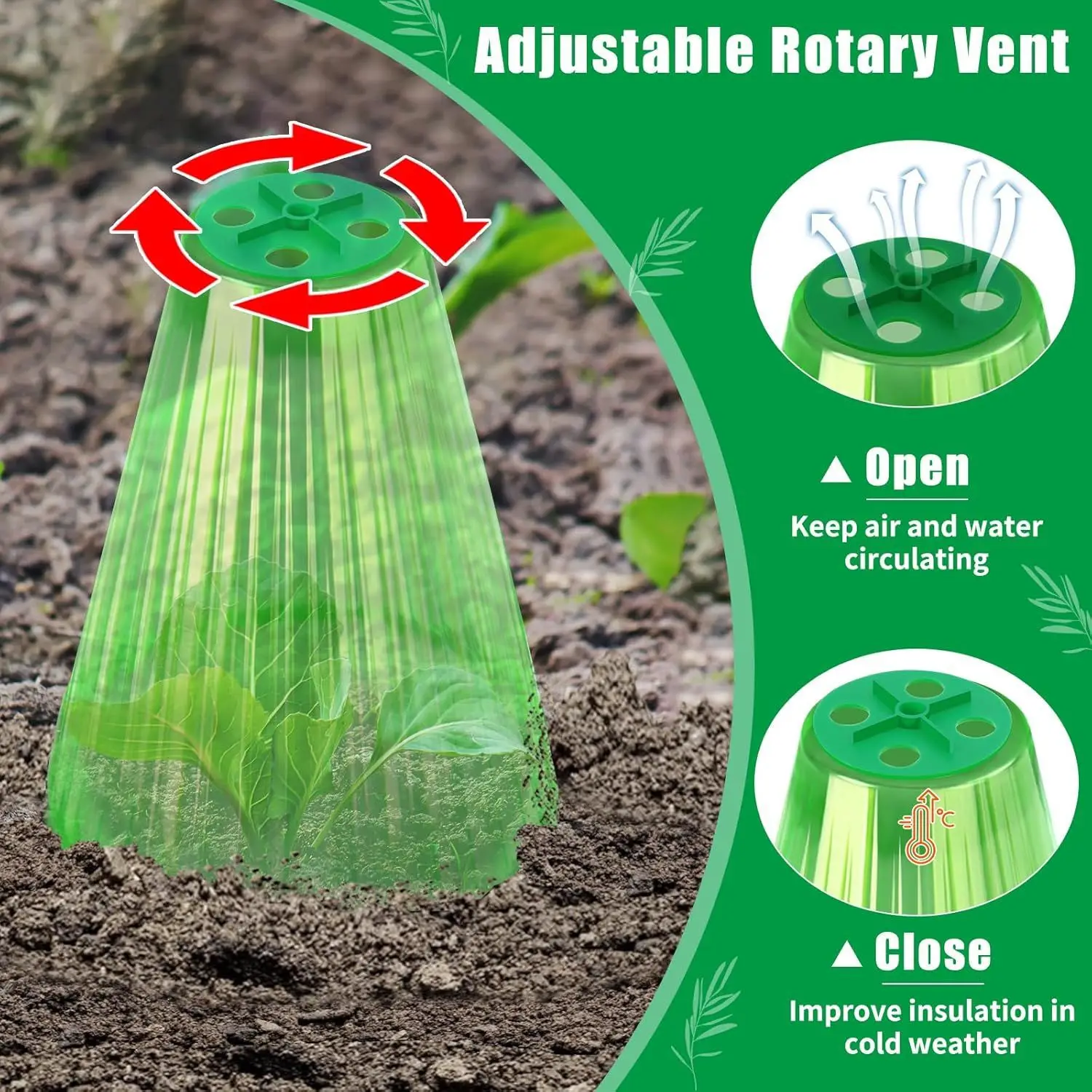 10pcs Durable Reusable Household Breathable Valve Plant Protection Seedling Plant Cover Gardening Seedling Dedicated For Vegetab