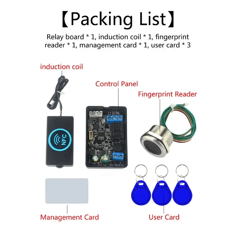 B29C-Fingerprint Access Controller Fingerprint Access Electric Lock Relay Module DX3 And
