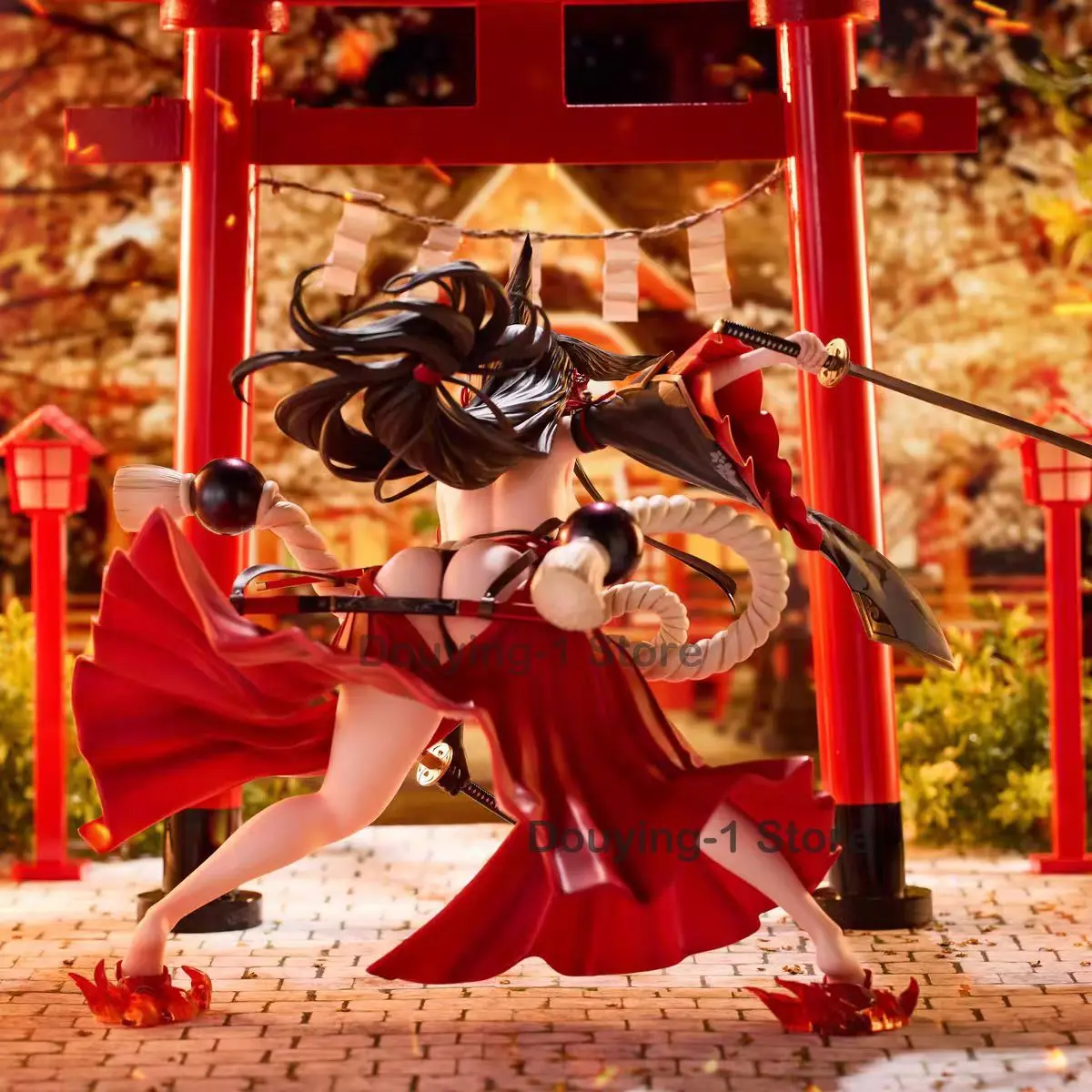 In Stock Hobby Sakura Lost Order 1/7 Geisha Fox Girl Cherry Blossom Brand New Genuine Desktop Ornaments Action Figure Model