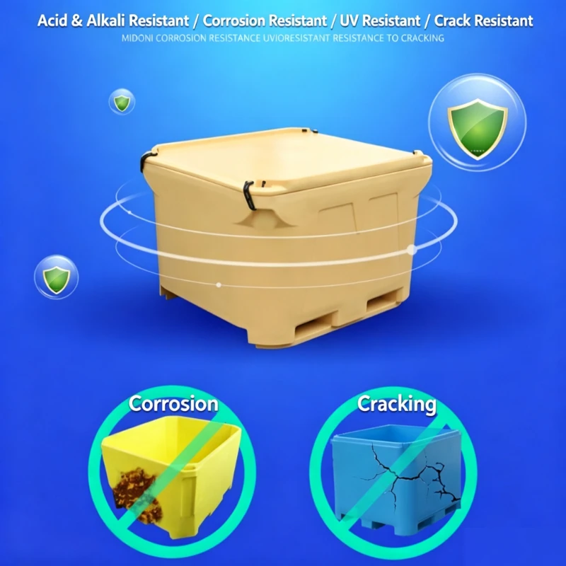 700L aquatic product transportation fresh-keeping box, household/outdoor storage box, thickened double-layer cold chain box.