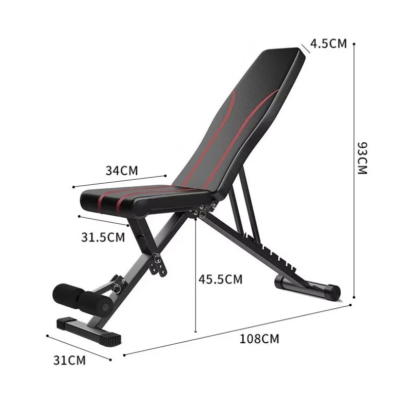 Adjustable Dumbbell Bench Quick-Fold Design for All Ages Full-Body Strength Training Home Gym Equipment