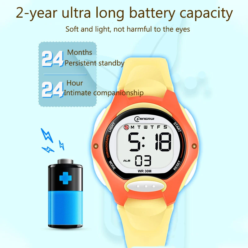 Children's Electronic Watch Sports Waterproof Luminous Alarm Clock high-quality Simple Student Multifunctional Digital Watches