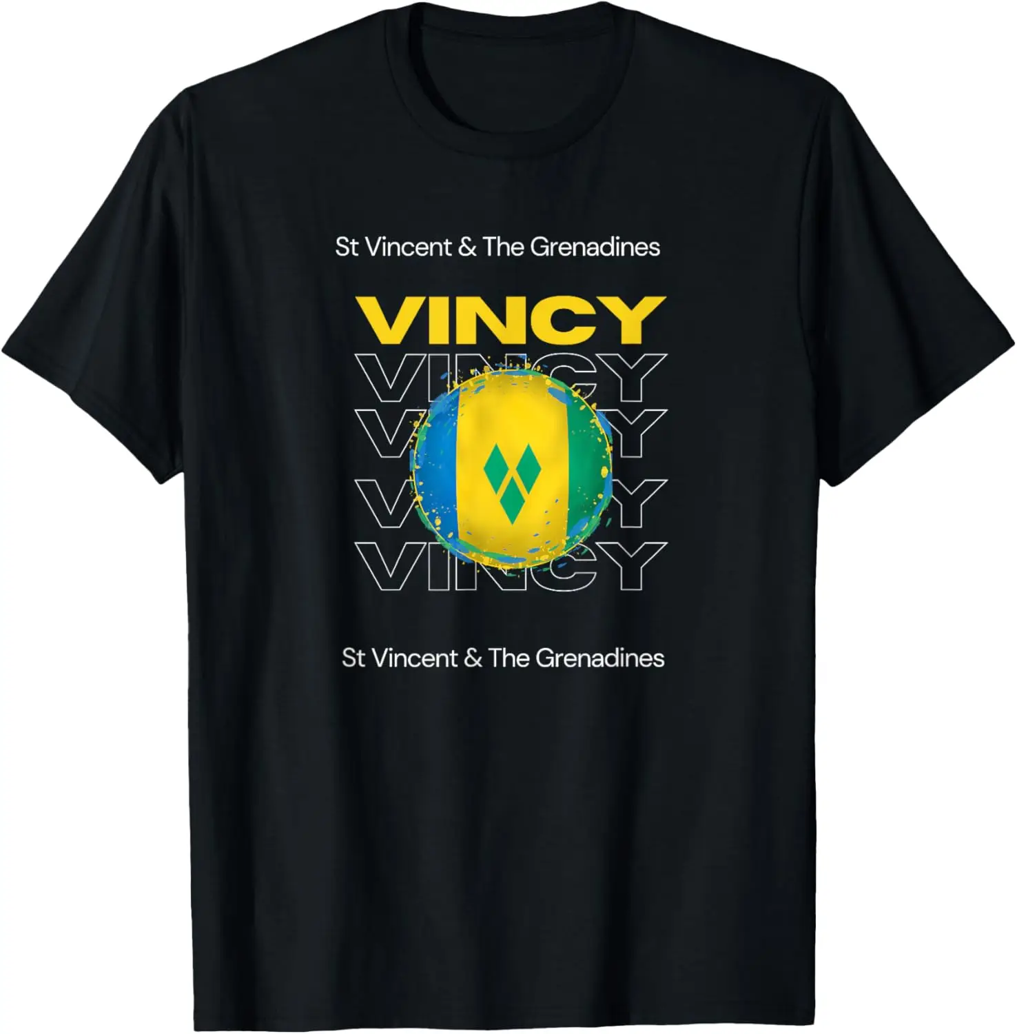 

Men Women Vincy Flag St Vincent and The Grenadines Flag T-Shirt
