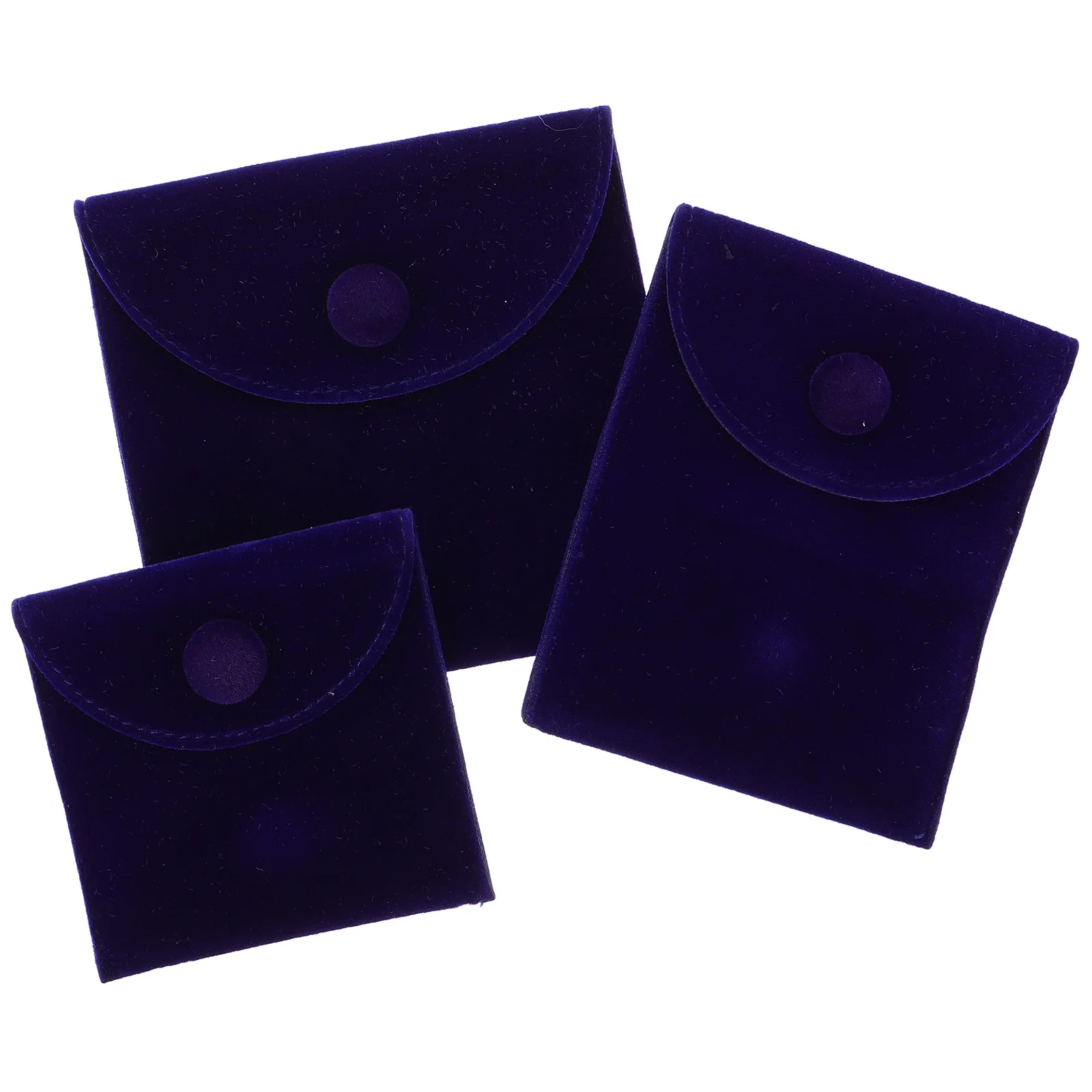 

3 Pcs Jewelry Storage Bag Snap Button Organizer Pouch for Rings Necklaces Travel Home Small Bracelet Accessories