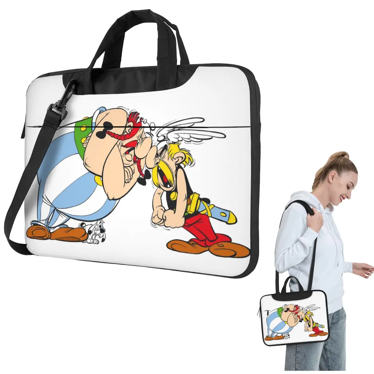 

Сумка для ноутбука Asterix и Obelix Dogmatix, противоударный чехол, сумка для компьютера 13, 14, 15,6 дюймов, сумка через плечо для ноутбука Macbook Pro Air