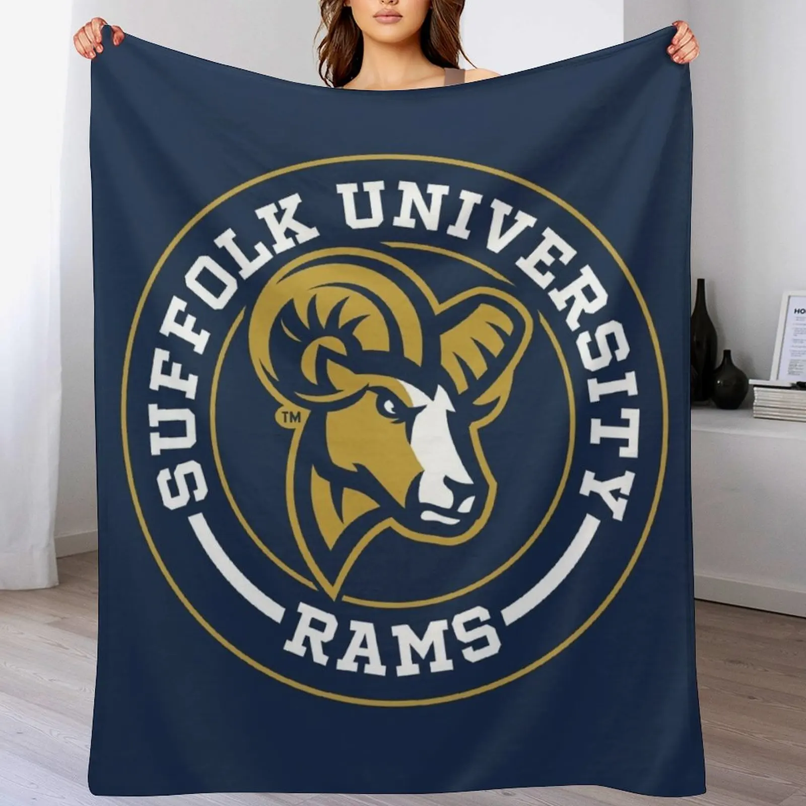 

Suffolk - Circle Throw Blanket bed plaid Decorative Throw Blankets