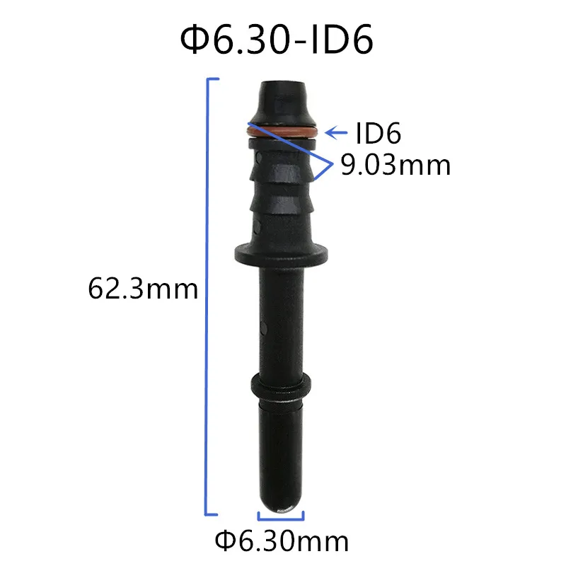 

6.30 ID6 universal general Fuel line quick connector long lengthened male connector 2pcs a lot