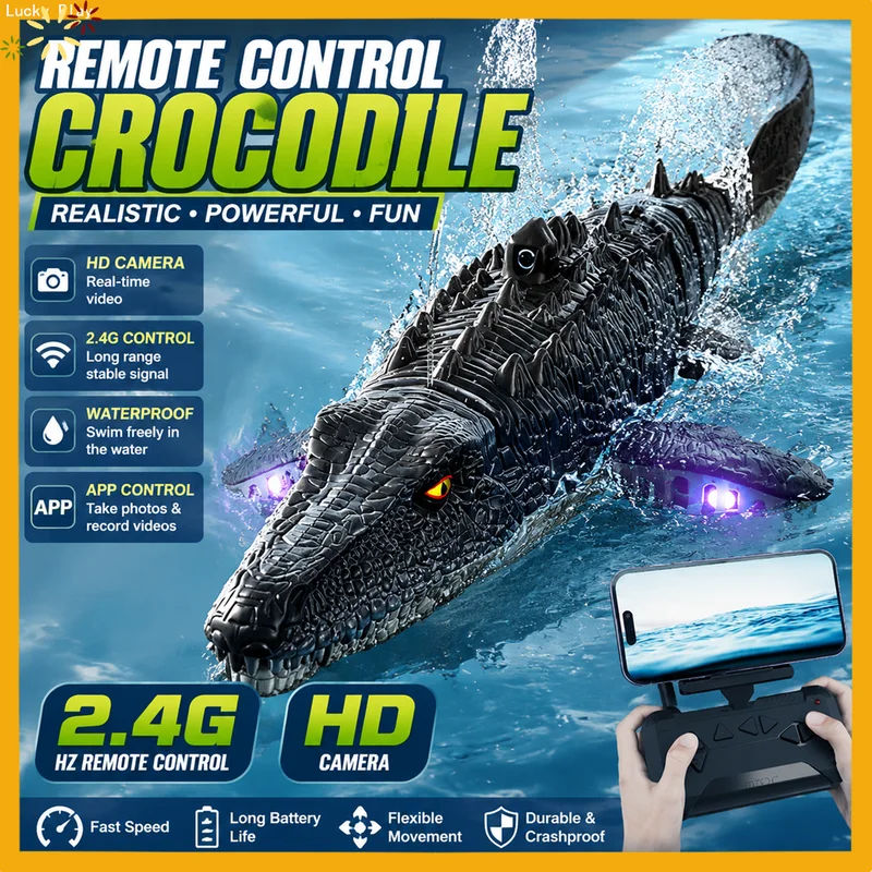 4drc S11 2.4ghz Remote Controlled Dinosaur Boats Kids Rc Boats With Water Spray And Light Outdoor Pool Rc Electric Toy Gifts