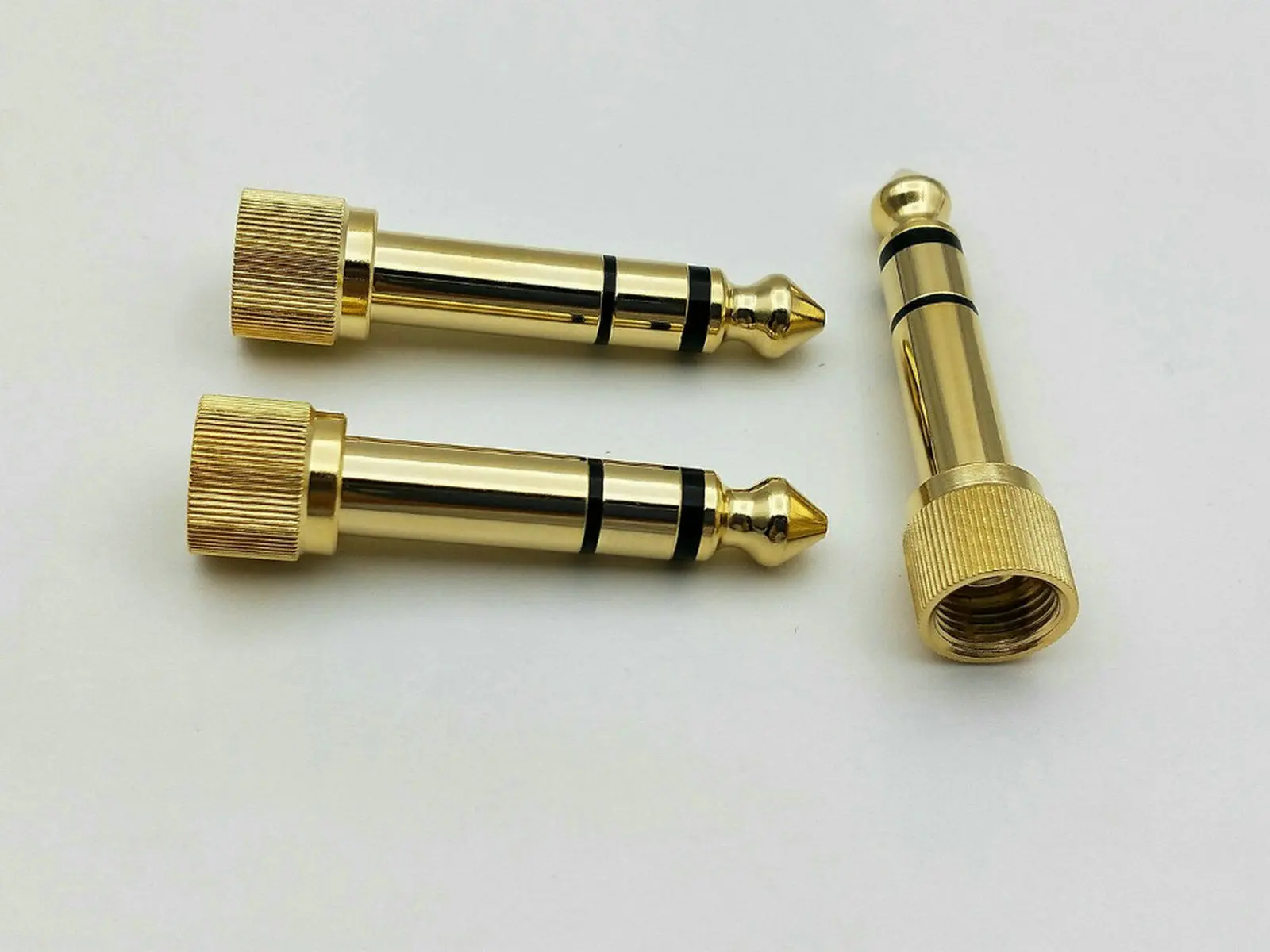 Imagem -03 - Ouro Stereo Audio Headphone Parafuso 6.35 mm a 3.5 mm Plug