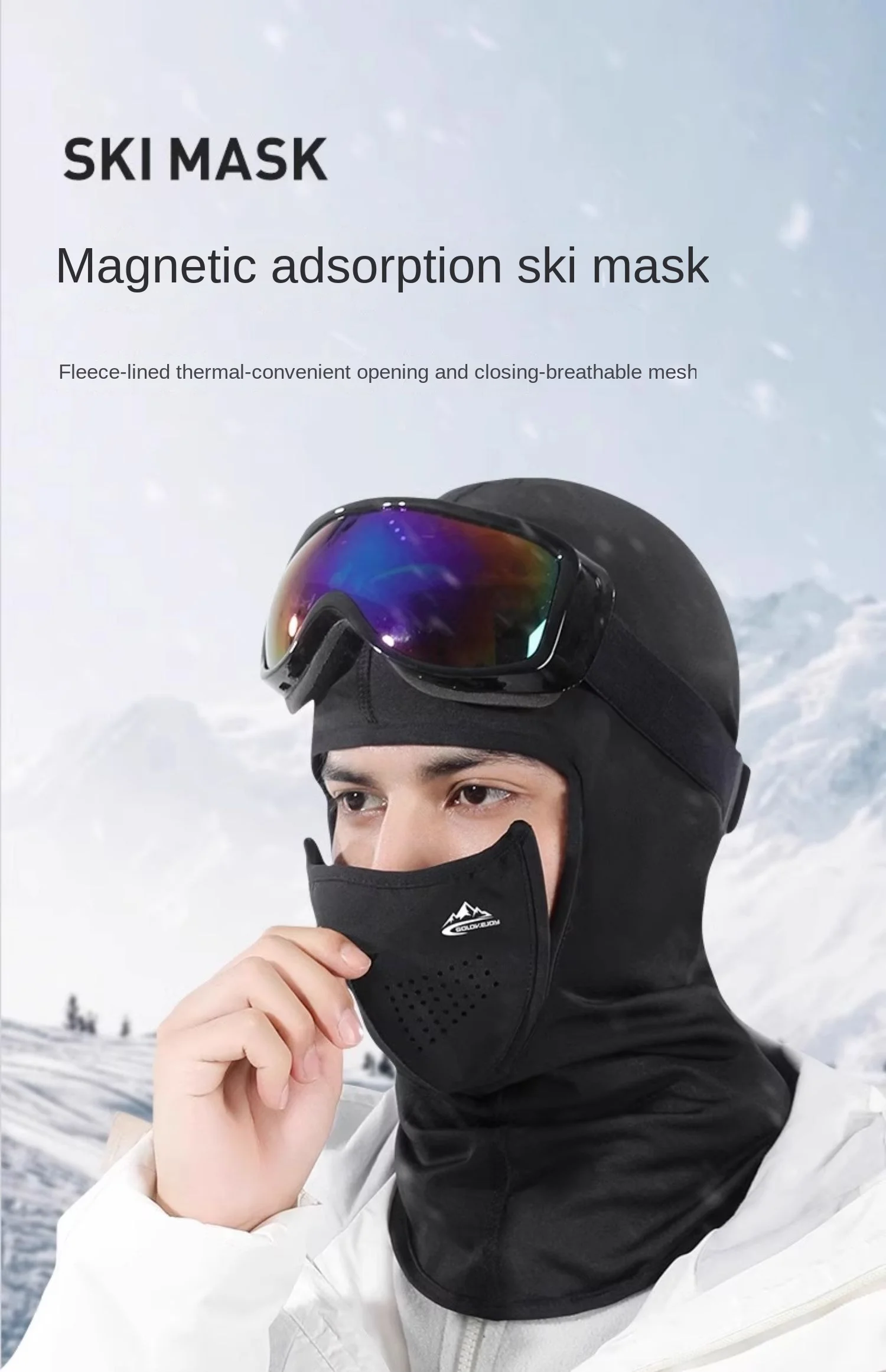 

Winter Warm Hoods for Men and Women, Skiing, Cycling, Motorcycle Helmets, Full Face Hoods, Riding Windproof and Cold-proof Masks