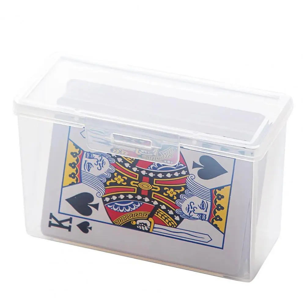 Trading Card Storage Box Plastic Card Storage Box Multi-purpose Organizer for Small Items Snaps Closed Mouth Easy for Playing