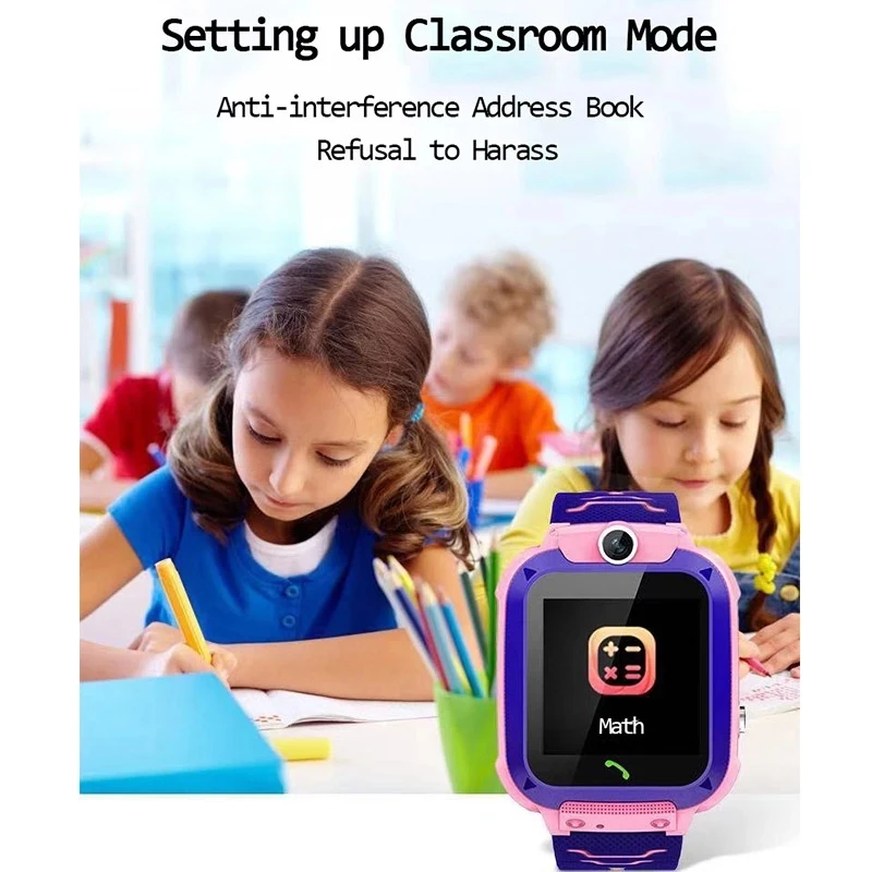 Q12 Children\'s Smart Watch SOS Phone Watch Smartwatch For Kids With Sim Card Photo Waterproof IP67 Kids Gift For IOS Android