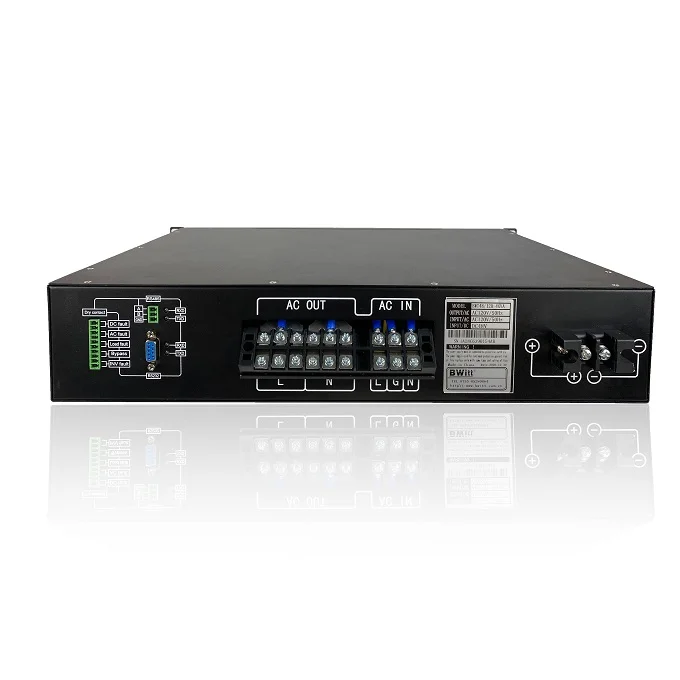 

19\" Rack Mount Inverter Supply System 48V DC/220V By-Pass Input 220V AC Output 3kva/2.4kw Pure Sine Wave Inverter 4000W Peak