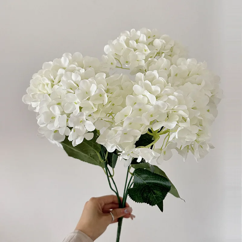 48cm Artificial Flowers Hydrangea Bouquet Silk for Party Wedding Living Room Decoration Accessories Home Decor Fake Flowers