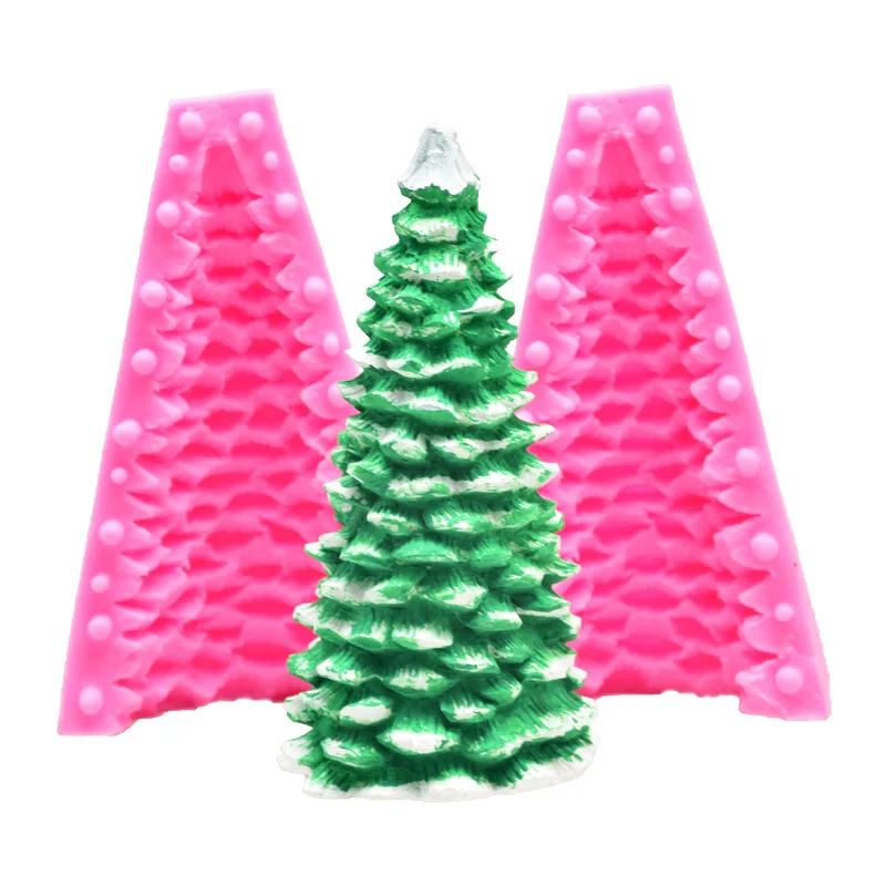 3D Weihnachtsbaum Zeder Silikonform DIY Aromatherapie Kerze Gips Dekoration Weihnachtsbaum Form Kuchen Baum Dekor Backform