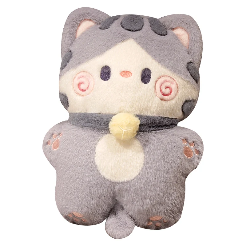 40cm Kawaii 3 Colors Cartoon Cat Plush Toys Soft Stuffed Animal Doll Kitten Toys Huggable Pillow for Baby Children Cute Gifts