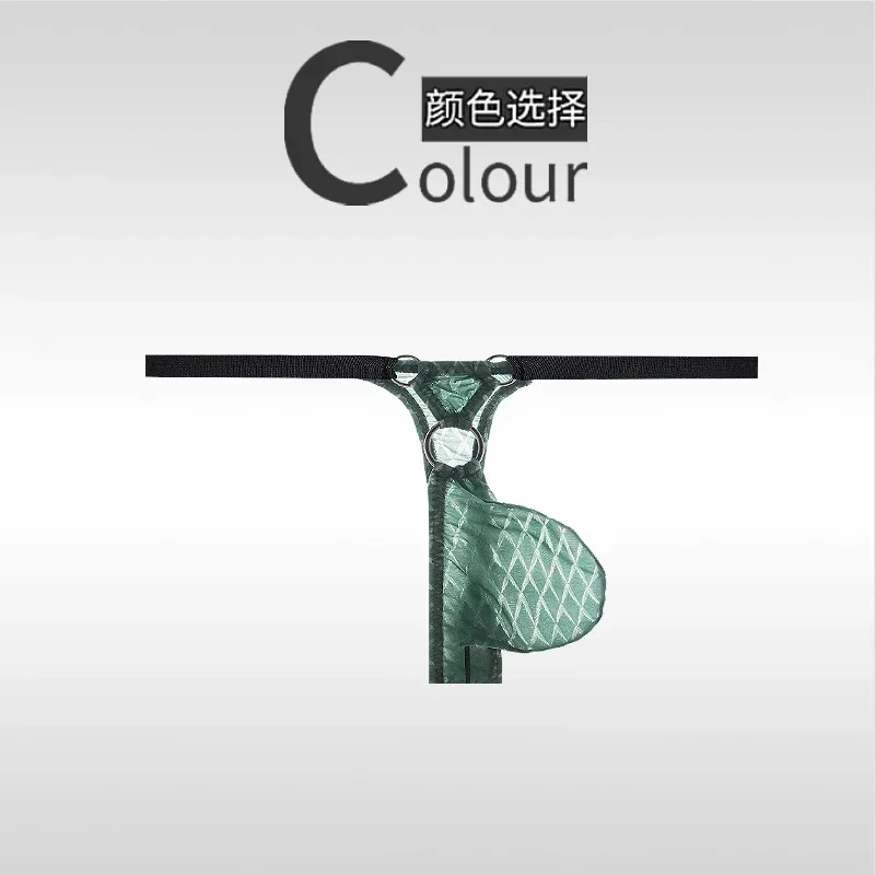 New Underwear men's thongs fully transparent T-pants ultra-thin ice silk men's fun low waisted slim fitting T-pants