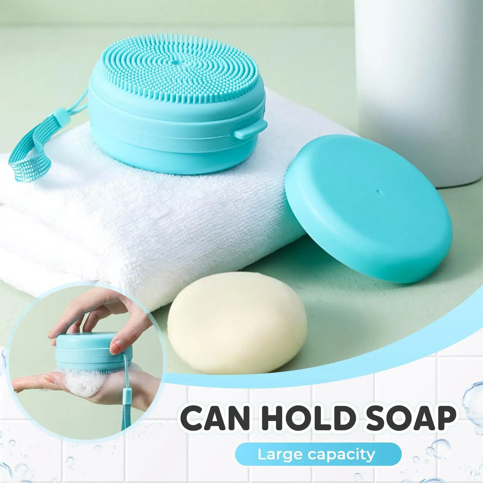 Silicone Bath Loofah Handheld Cleansing Skin Brush Bathroom Body Scrubber Loofah For sensitive skin Showering And Cleansing