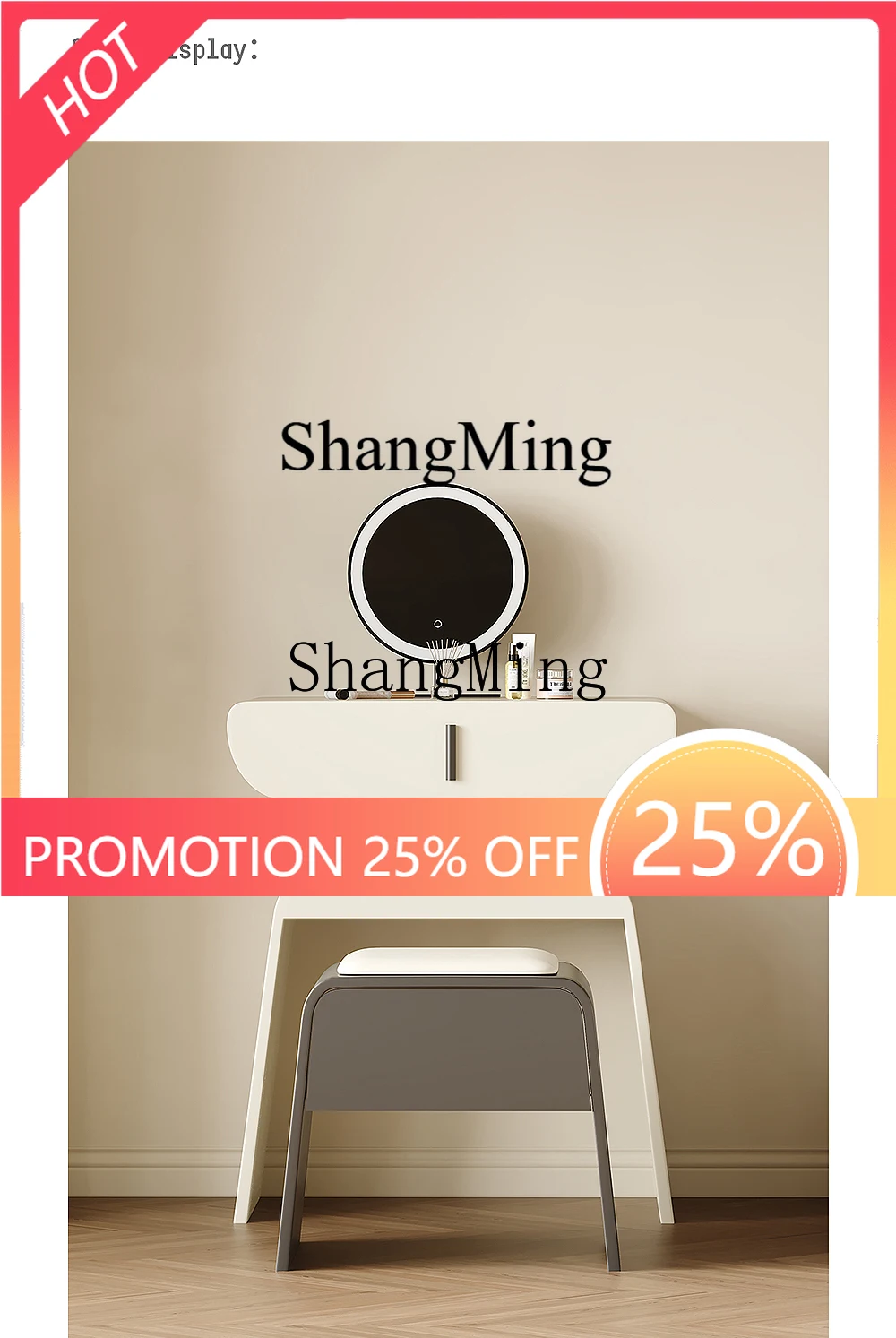 

FG Cream Style Dressing Table New Light Luxury Internet Celebrity Small Bedroom Makeup Table