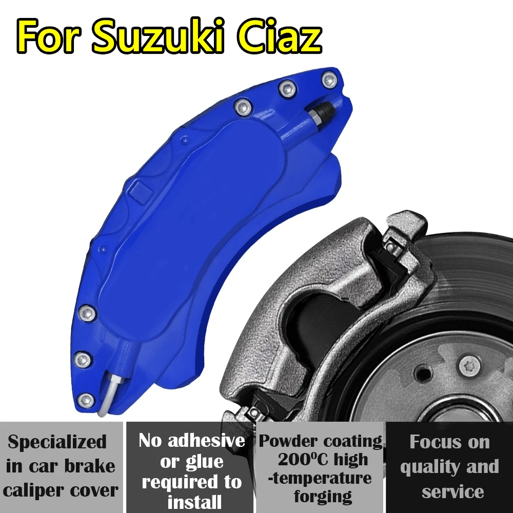 For Suzuki Ciaz Car Brake Caliper Cover Aluminum Alloy Metal Exterior Kit Fit 1.6L Pro 2015 2018