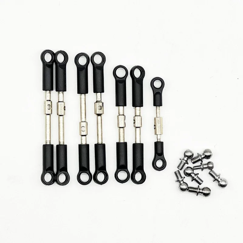 

7Pcs Front Rear Tie Rod Linkage Servo Link Rod Set for Wltoys 144001 144002 144010 124016 124017 124018 19 RC Car Spare Parts